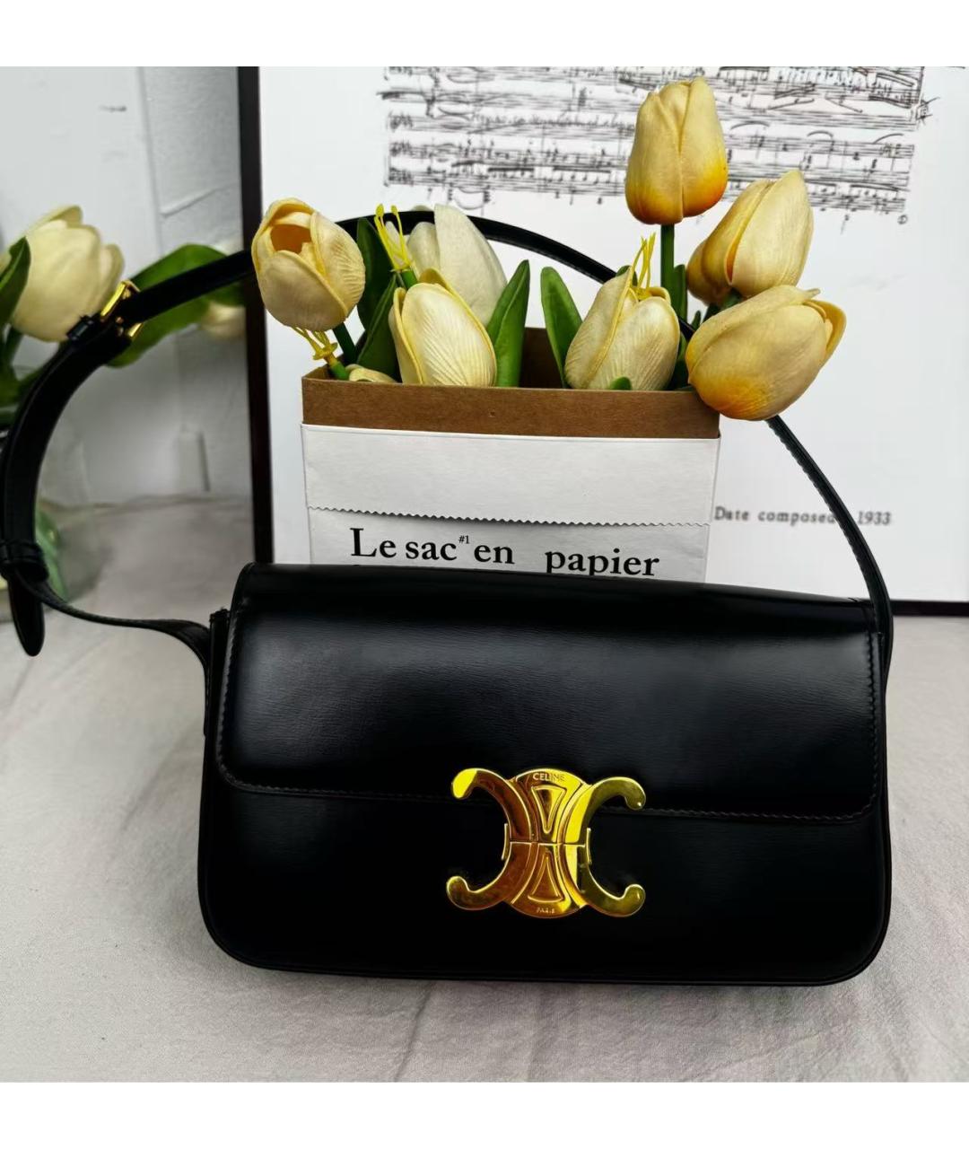 CELINE Черная сумка через плечо, фото 2