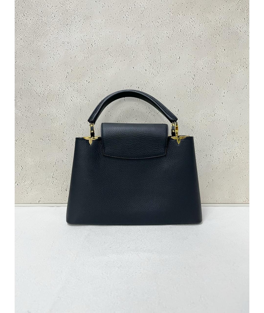 LOUIS VUITTON Черная кожаная сумка тоут, фото 2