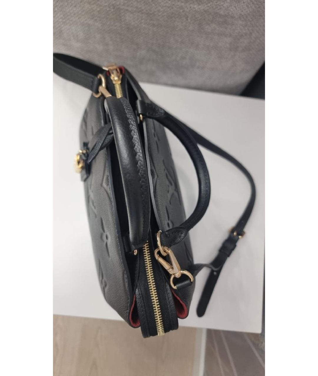 LOUIS VUITTON Черная кожаная сумка с короткими ручками, фото 5