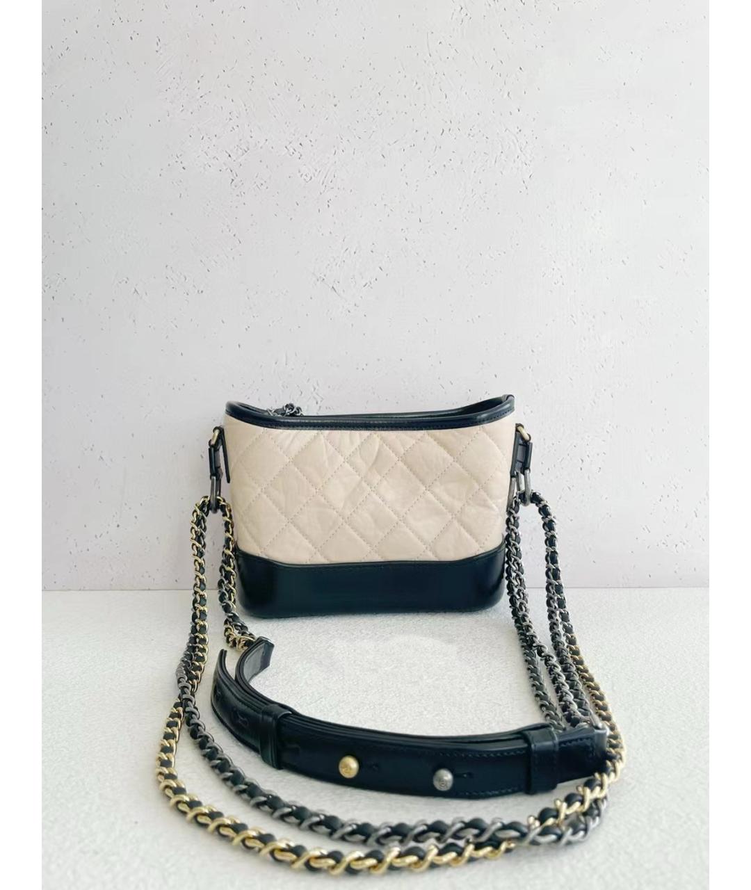 CHANEL Бежевая кожаная сумка через плечо, фото 2