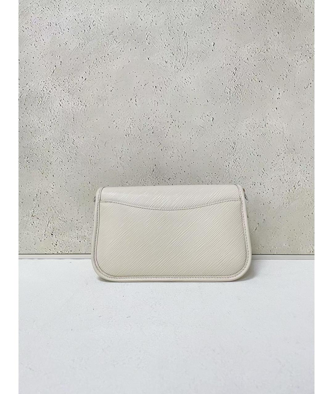 LOUIS VUITTON Белая кожаная сумка через плечо, фото 2