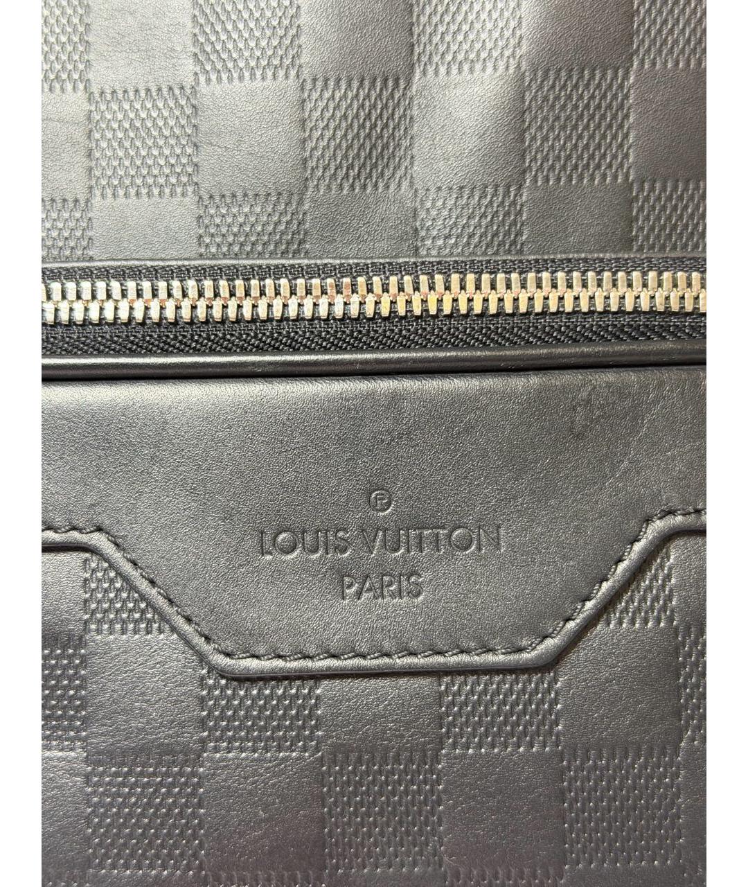 LOUIS VUITTON Черный кожаный рюкзак, фото 8