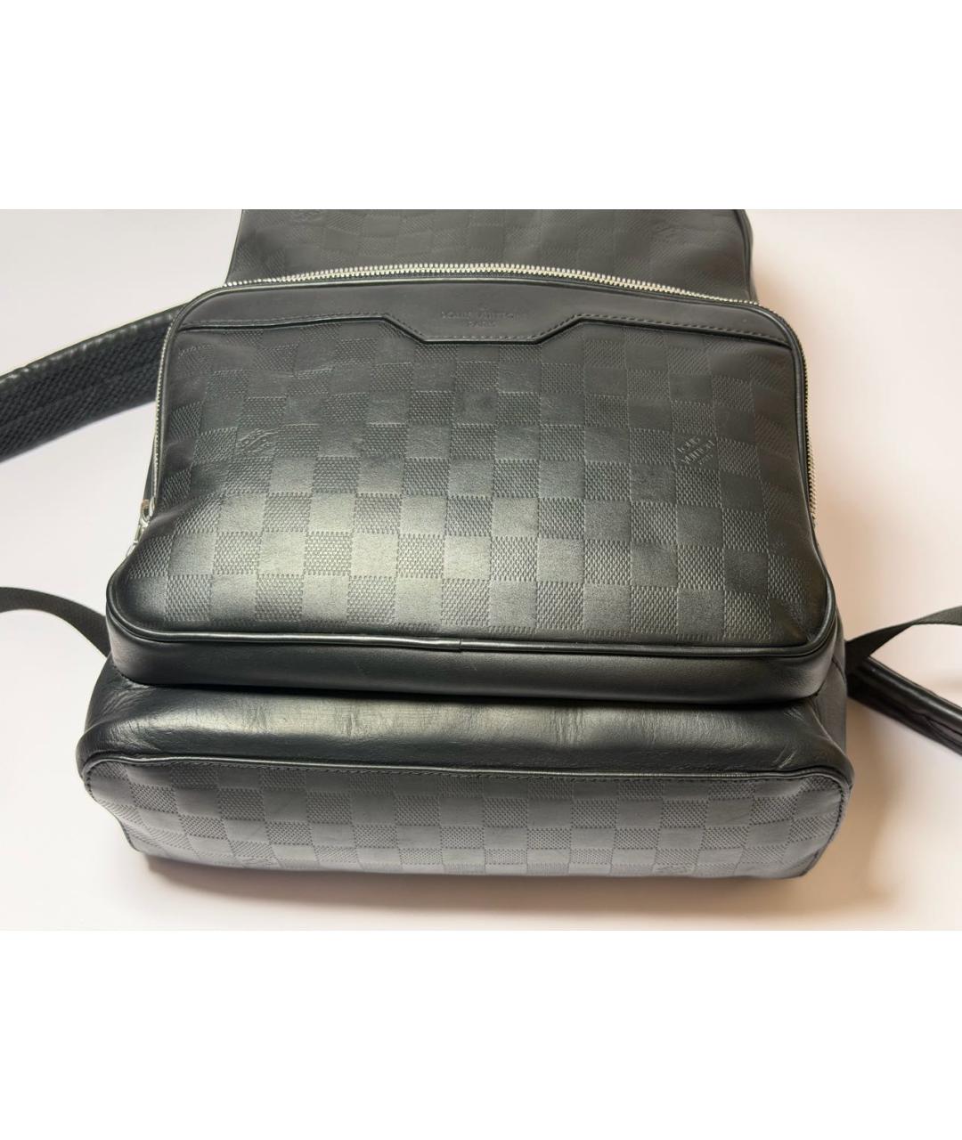 LOUIS VUITTON Черный кожаный рюкзак, фото 6