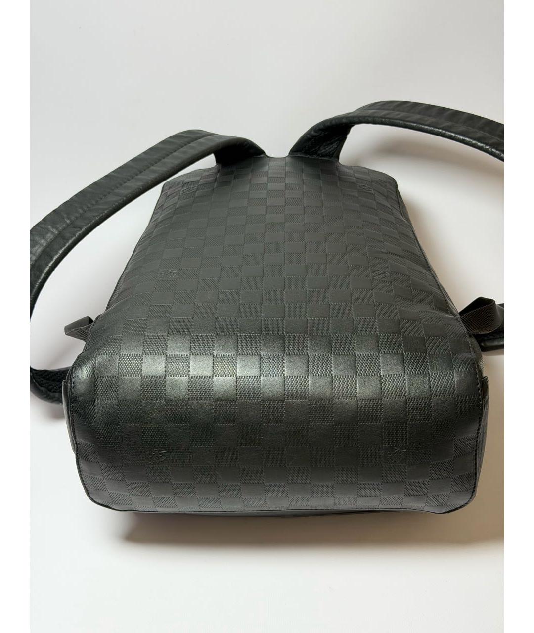 LOUIS VUITTON Черный кожаный рюкзак, фото 7