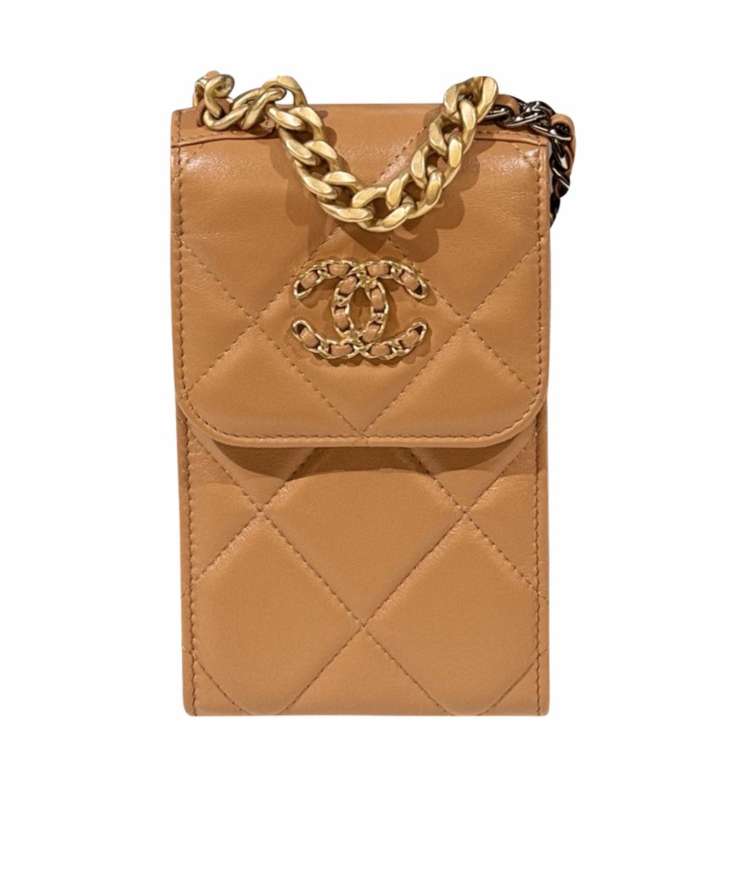 CHANEL Оранжевая кожаная сумка через плечо, фото 1