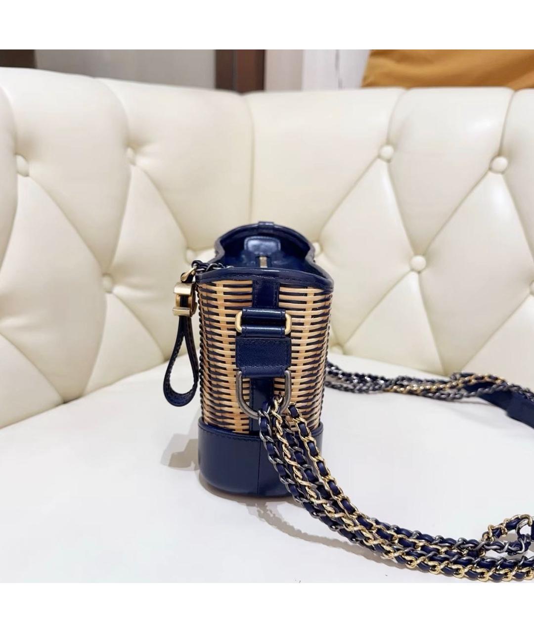 CHANEL Синяя сумка через плечо, фото 3