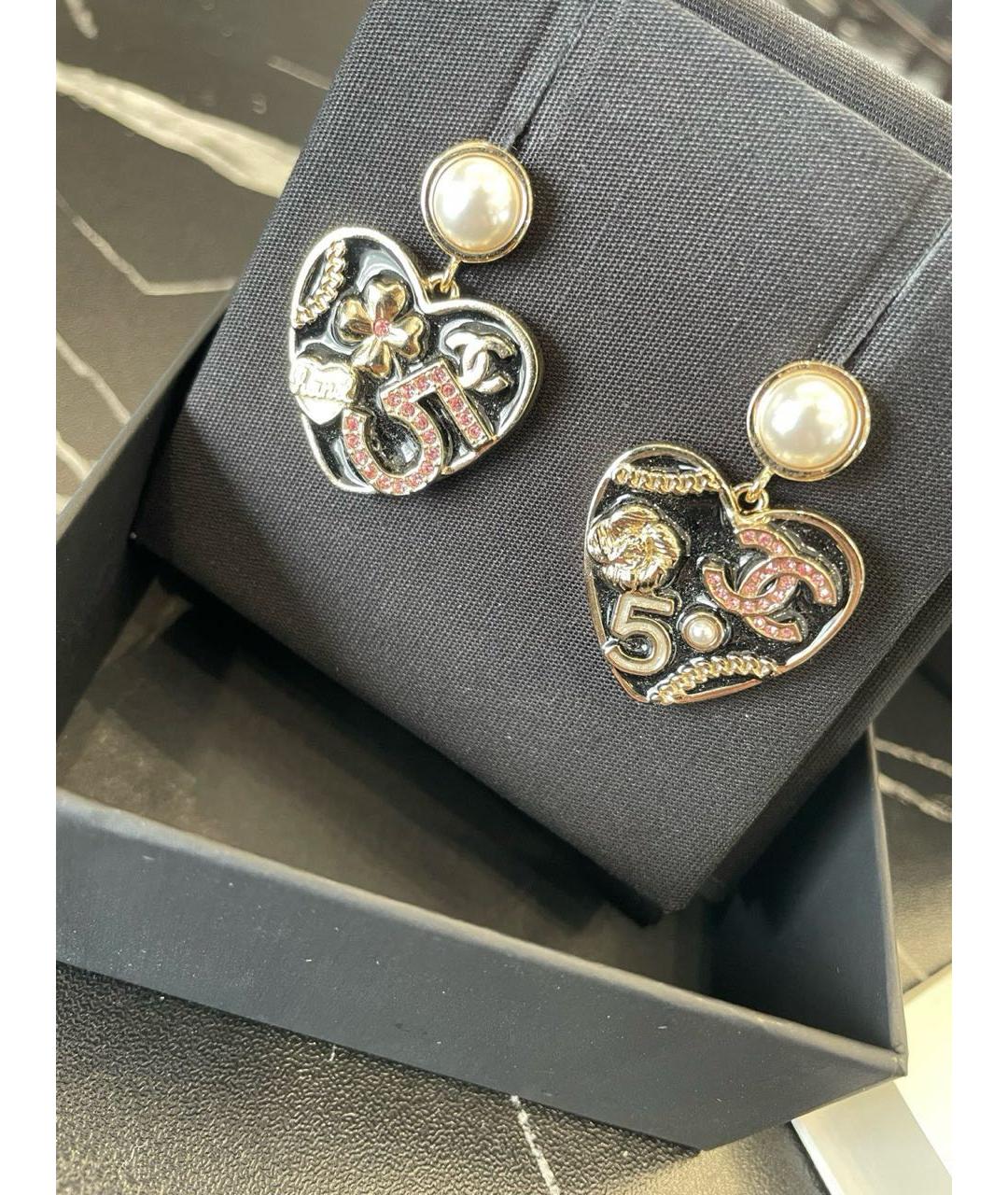 CHANEL Золотые серьги, фото 3