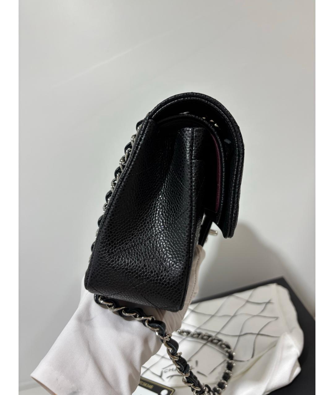 CHANEL Черная кожаная сумка через плечо, фото 4