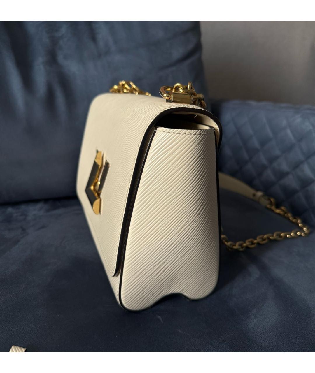 LOUIS VUITTON Белая кожаная сумка через плечо, фото 2