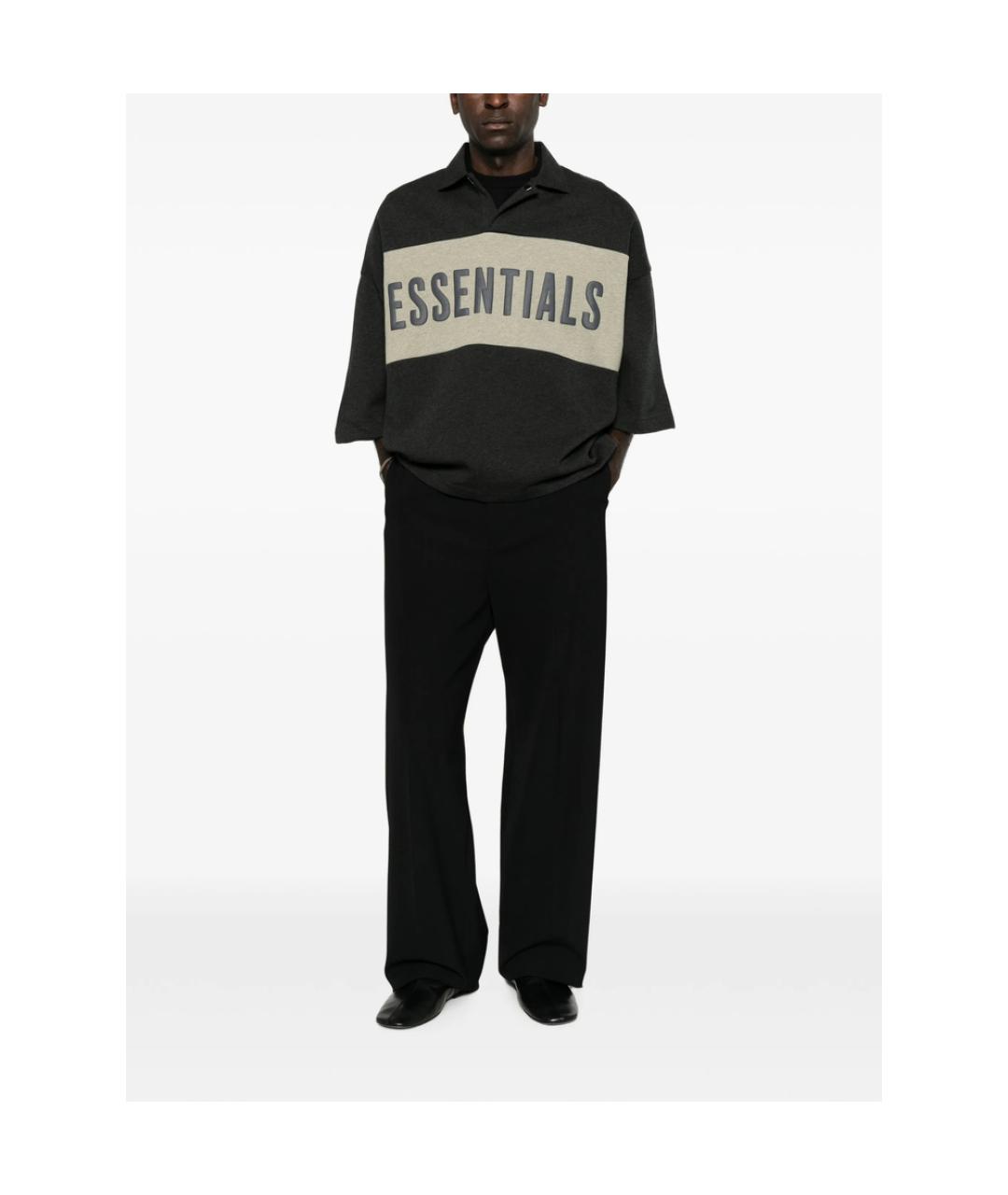 FEAR OF GOD ESSENTIALS Серая хлопковая футболка, фото 4