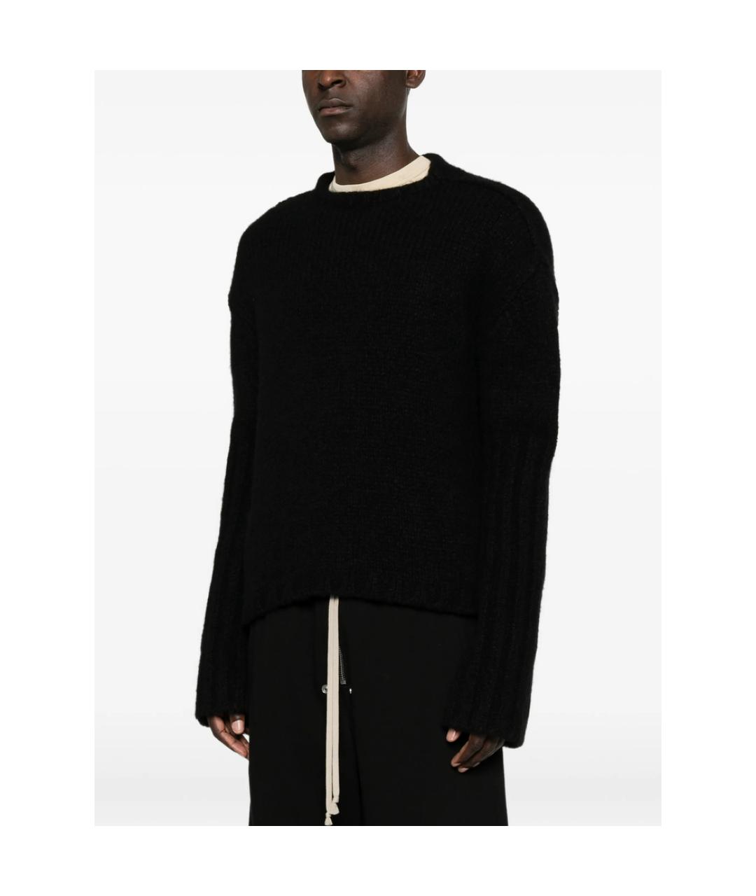RICK OWENS Черный кашемировый джемпер / свитер, фото 3
