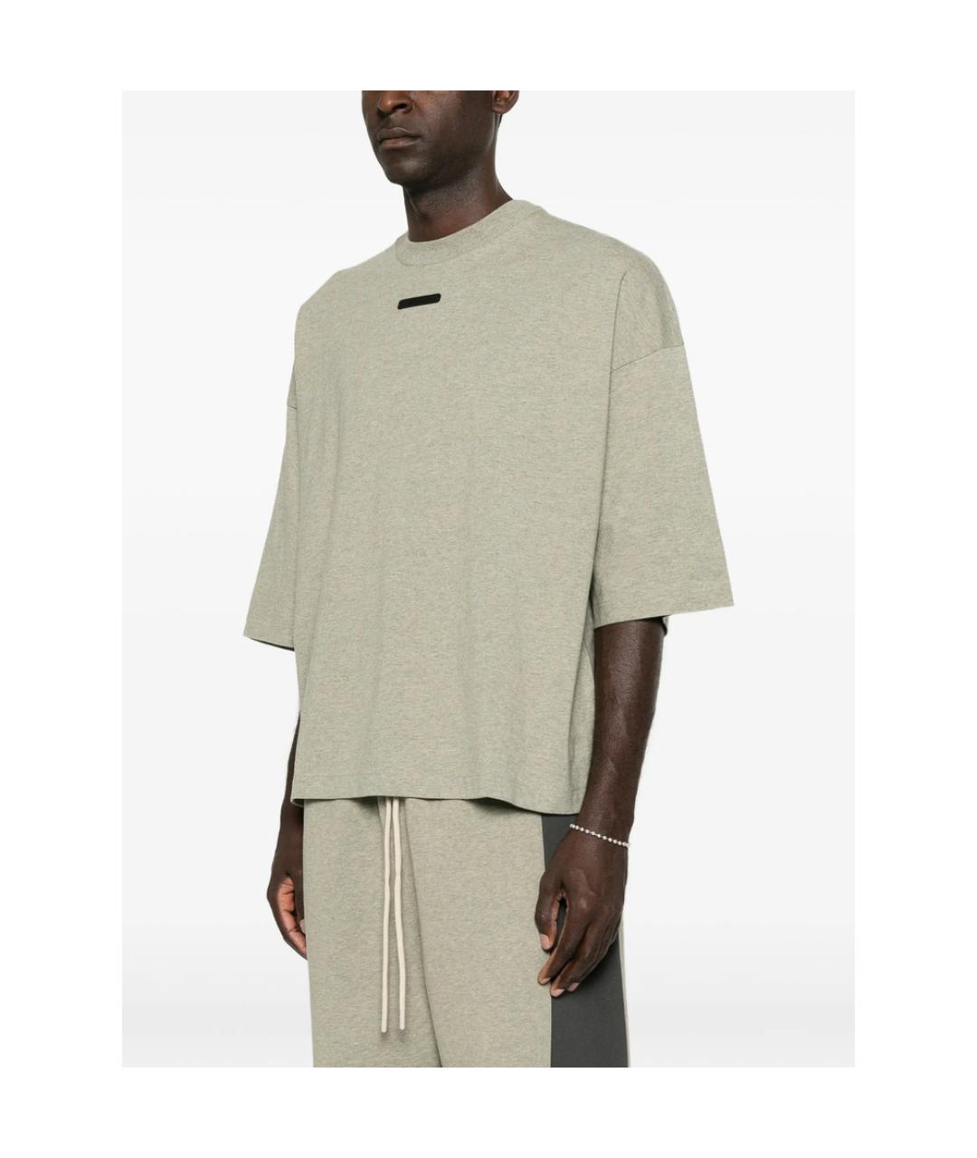 FEAR OF GOD ESSENTIALS Серая хлопковая футболка, фото 3