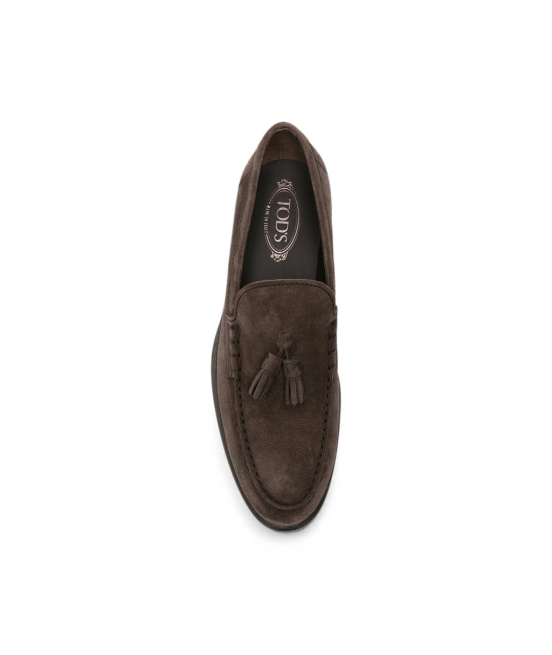 TOD'S Коричневые замшевые лоферы, фото 3