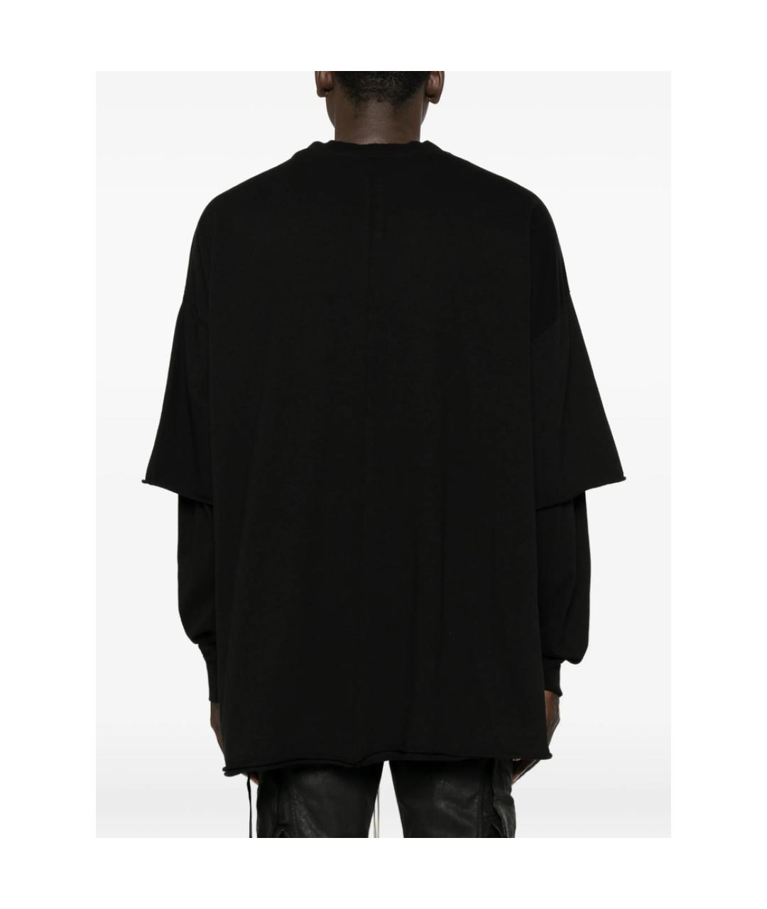 RICK OWENS DRKSHDW Черная хлопковая футболка, фото 4