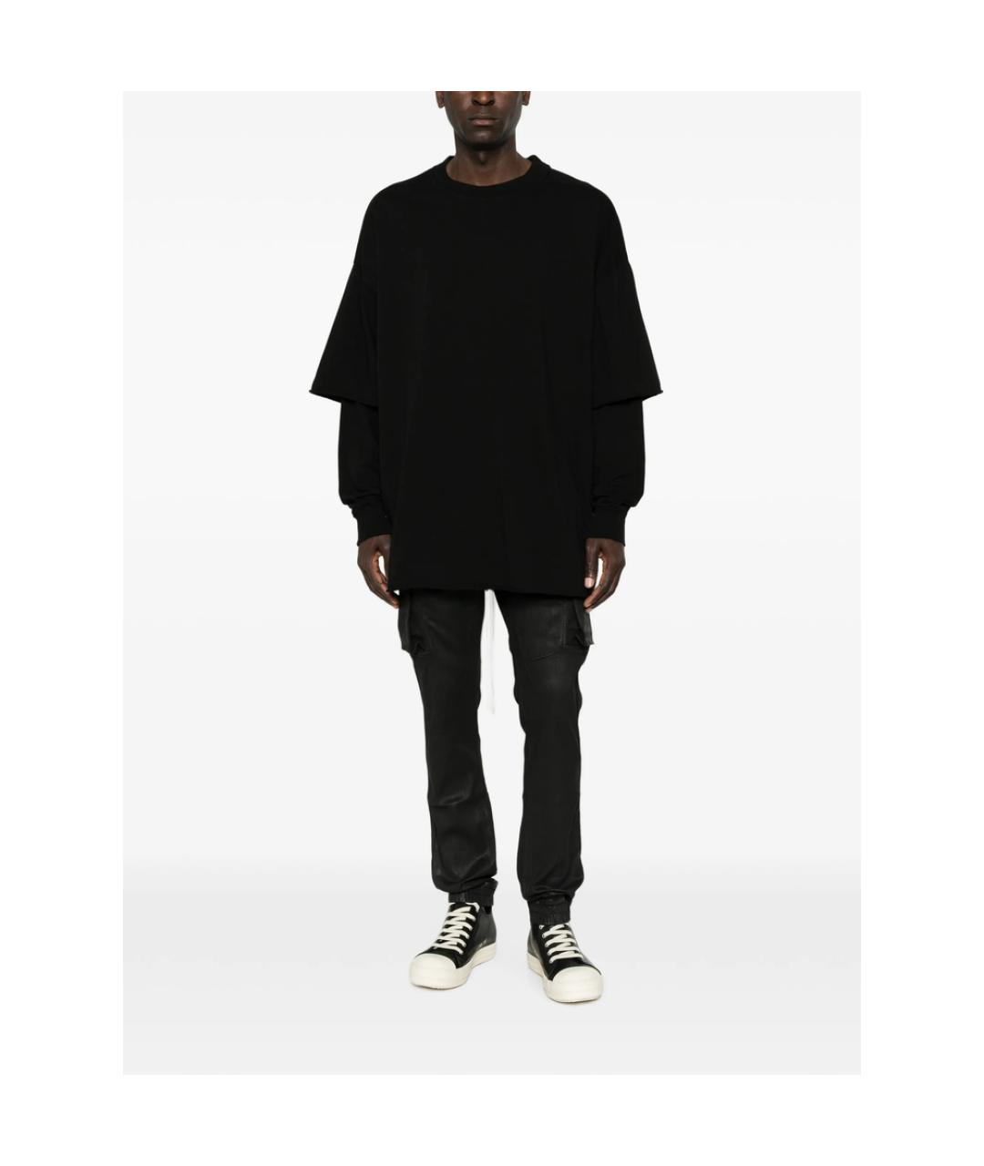 RICK OWENS DRKSHDW Черная хлопковая футболка, фото 3