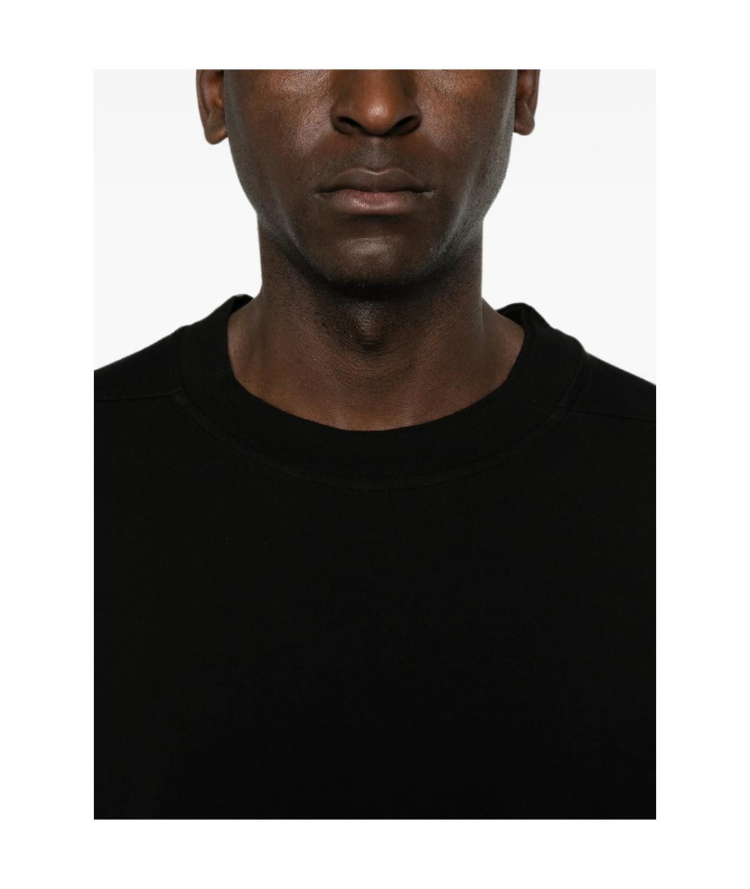 RICK OWENS DRKSHDW Черная хлопковая футболка, фото 2