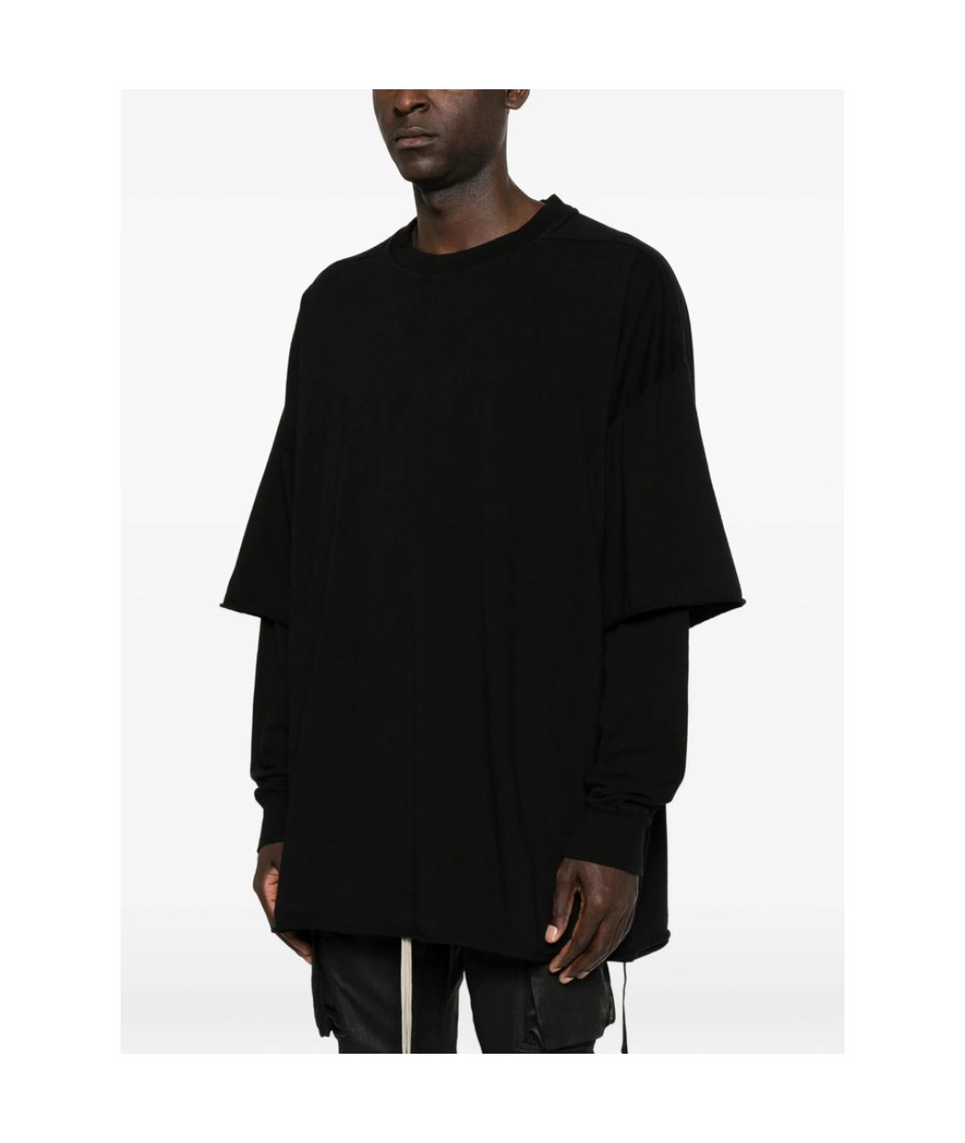 RICK OWENS DRKSHDW Черная хлопковая футболка, фото 5