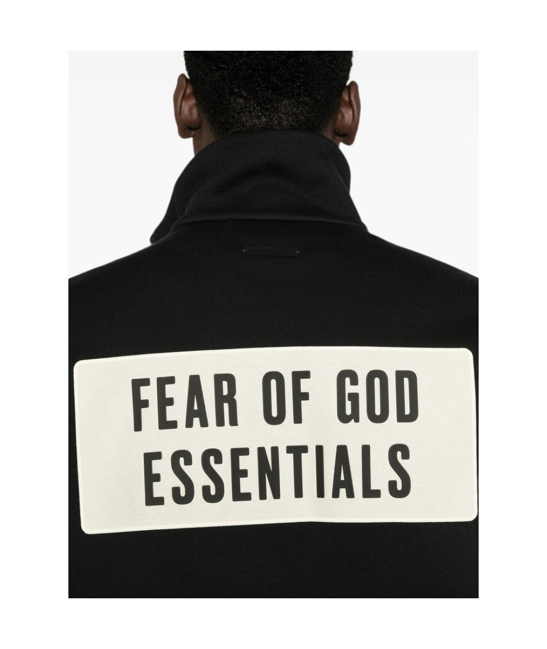 FEAR OF GOD ESSENTIALS Черная хлопковая спортивная куртка, фото 3