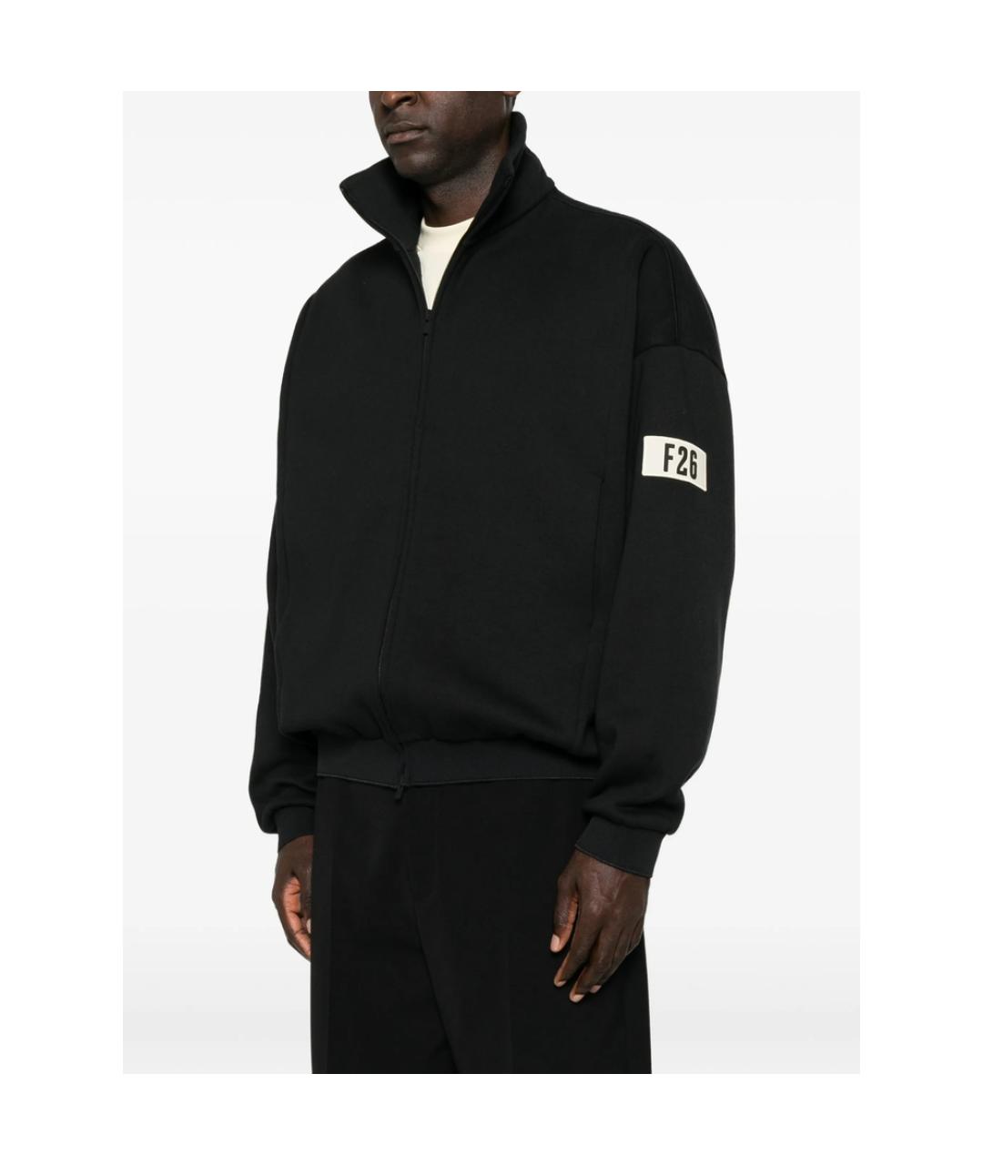 FEAR OF GOD ESSENTIALS Черная хлопковая спортивная куртка, фото 4