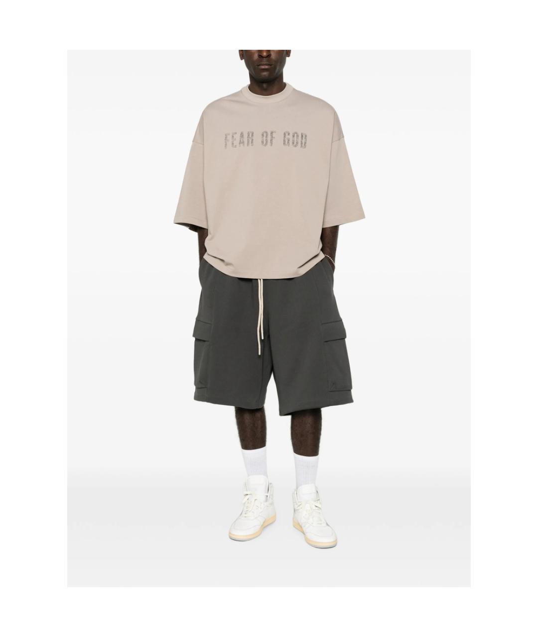 FEAR OF GOD ESSENTIALS Серые полиэстеровые шорты, фото 4