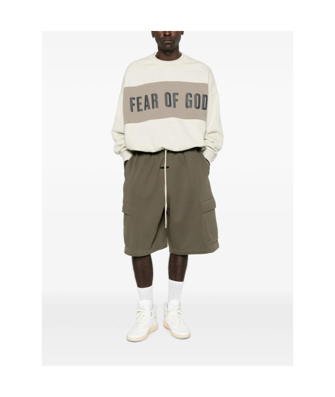 FEAR OF GOD ESSENTIALS Зеленые полиэстеровые шорты, фото 5