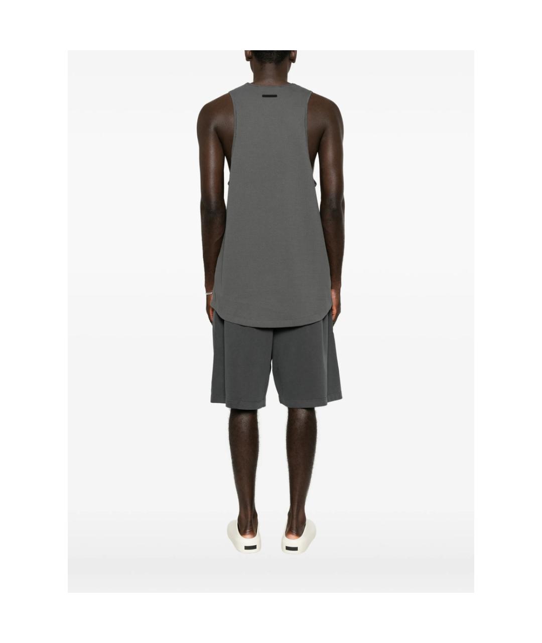 FEAR OF GOD ESSENTIALS Серая хлопковая майка, фото 4