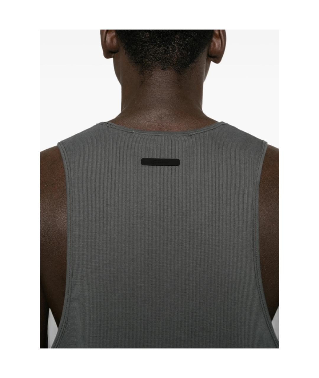 FEAR OF GOD ESSENTIALS Серая хлопковая майка, фото 3