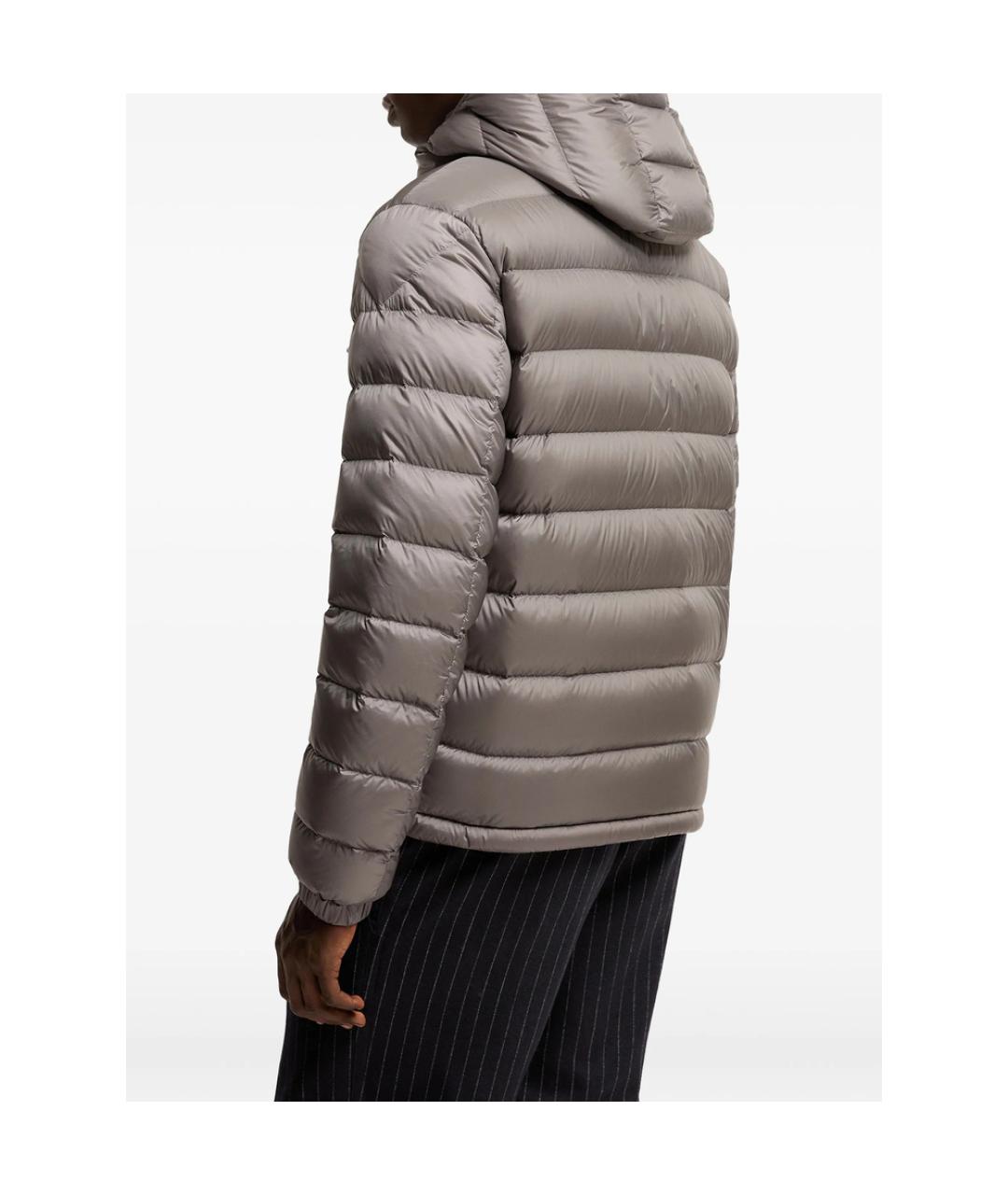 MONCLER Серая полиамидовая куртка, фото 2