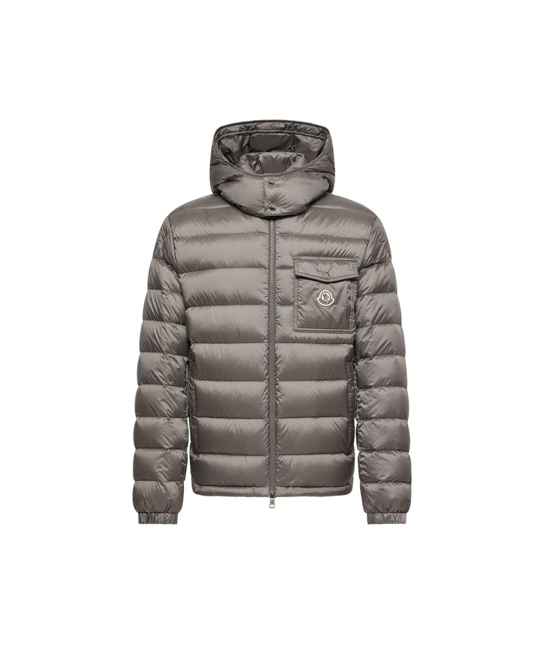 MONCLER Серая полиамидовая куртка, фото 1