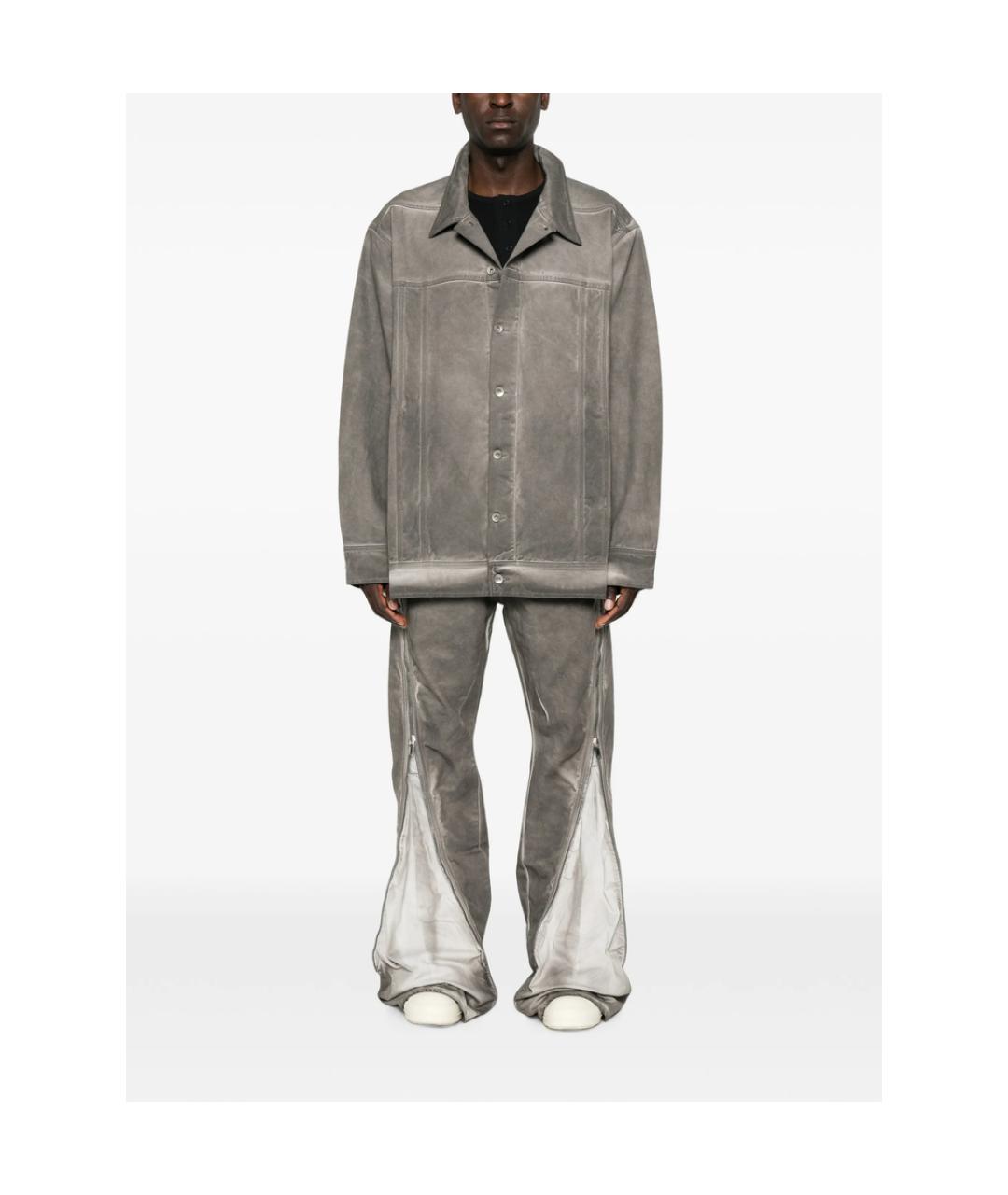 RICK OWENS DRKSHDW Серая хлопковая куртка, фото 5