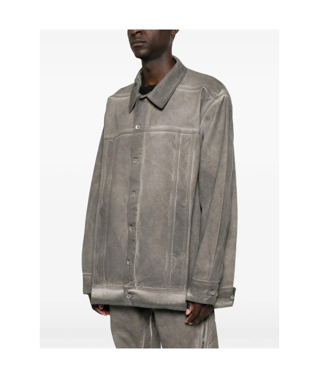 RICK OWENS DRKSHDW Серая хлопковая куртка, фото 2