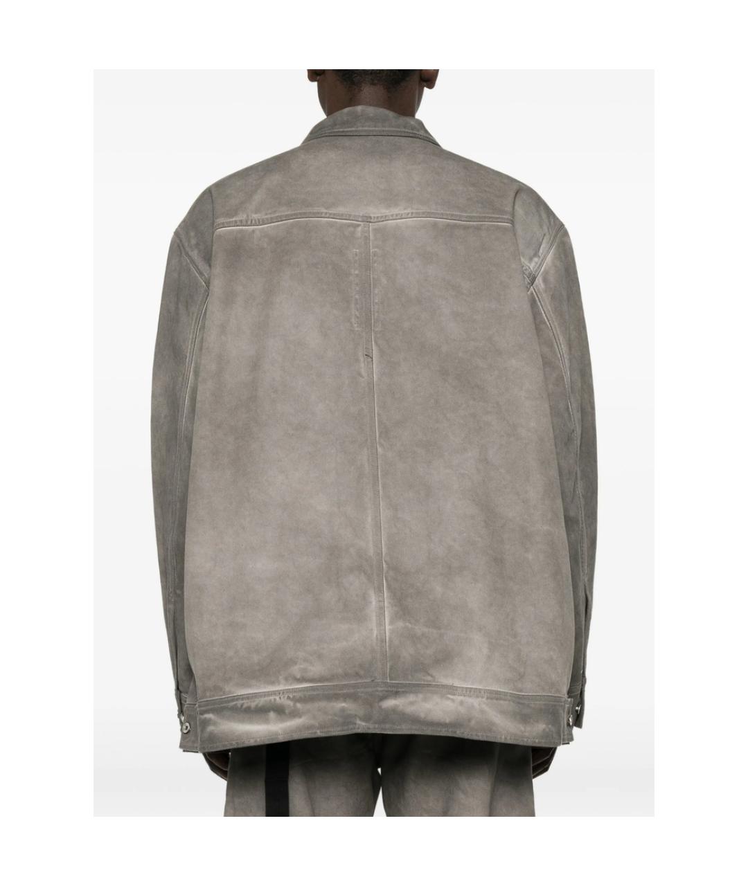 RICK OWENS DRKSHDW Серая хлопковая куртка, фото 4