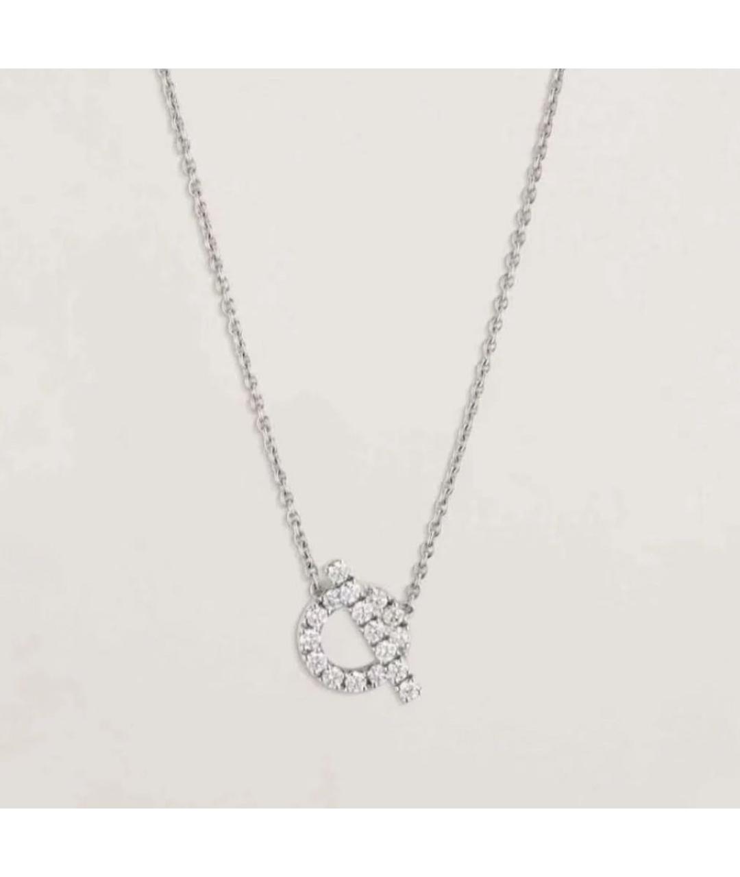 HERMES Серебряное колье из белого золота, фото 6