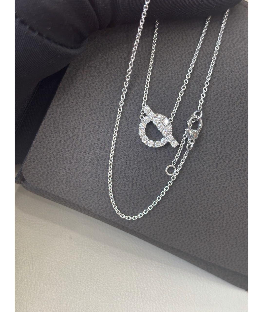 HERMES Серебряное колье из белого золота, фото 5