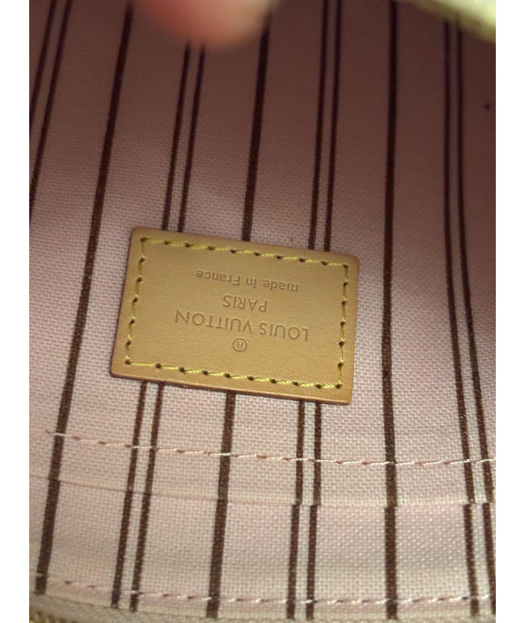 LOUIS VUITTON Коричневая канва косметичка, фото 5