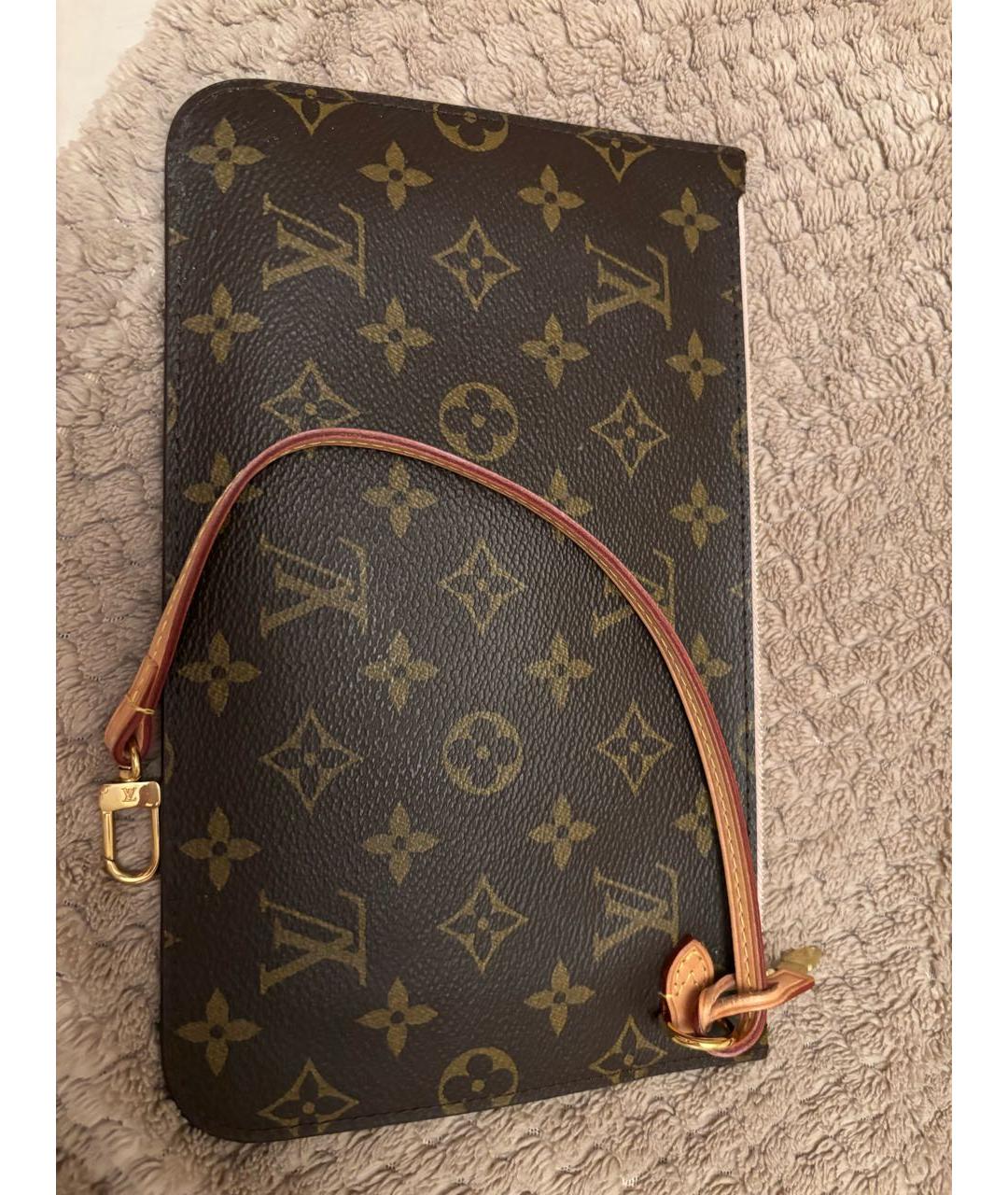 LOUIS VUITTON Коричневая канва косметичка, фото 7