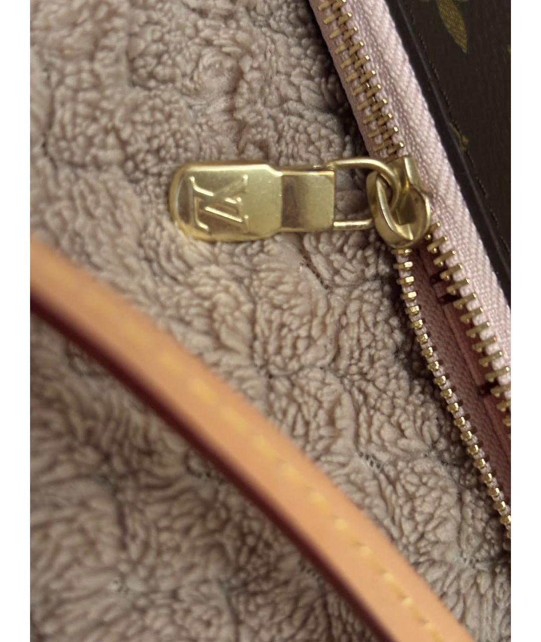 LOUIS VUITTON Коричневая канва косметичка, фото 4