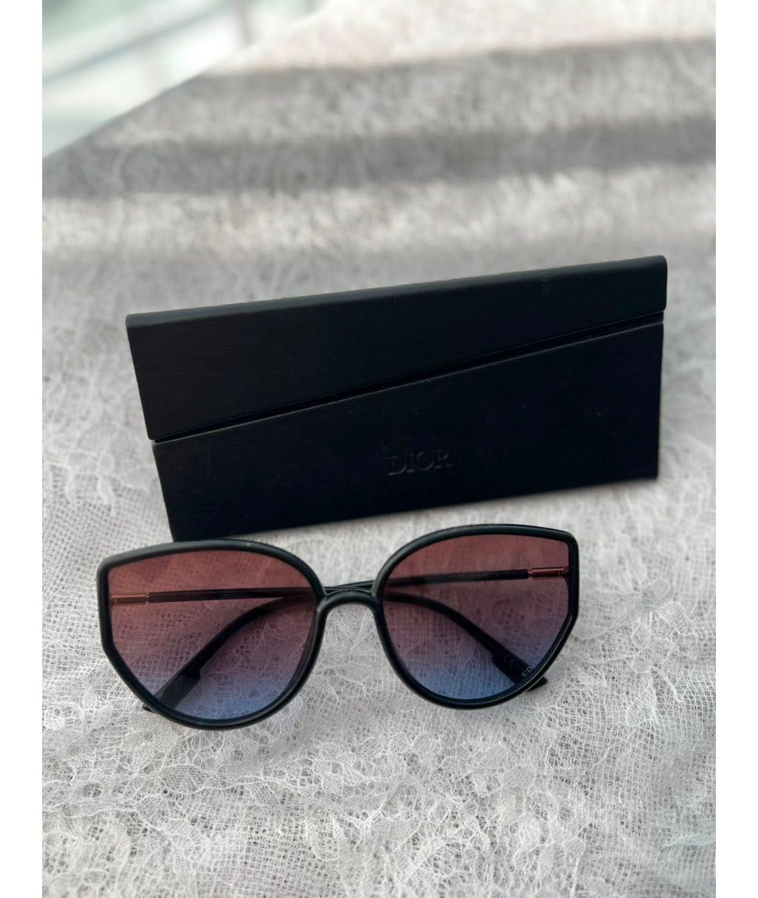 CHRISTIAN DIOR Черные пластиковые солнцезащитные очки, фото 2