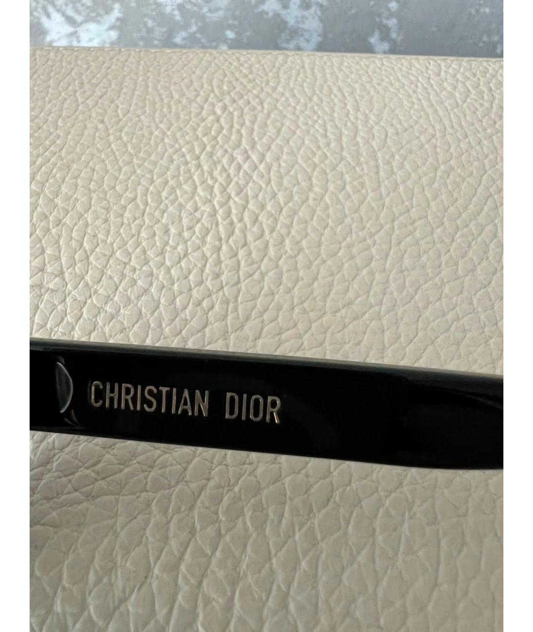 CHRISTIAN DIOR Черные пластиковые солнцезащитные очки, фото 7