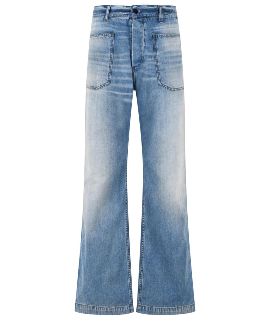 ACNE STUDIOS Синие хлопковые прямые джинсы, фото 1