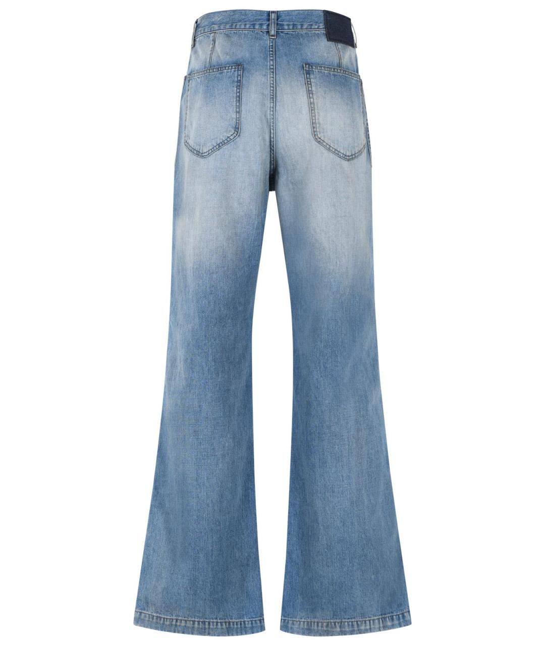 ACNE STUDIOS Синие хлопковые прямые джинсы, фото 3