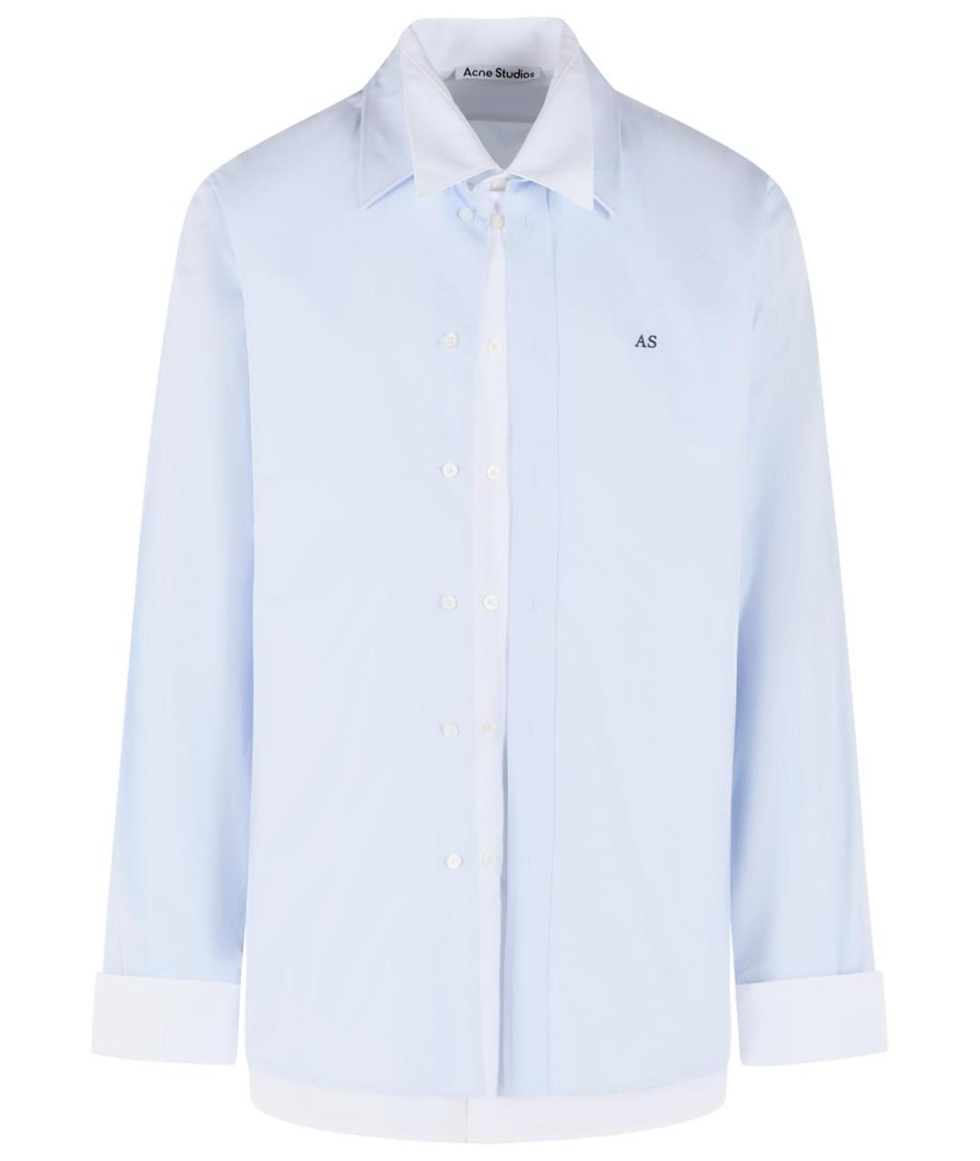 ACNE STUDIOS Голубая хлопковая кэжуал рубашка, фото 1