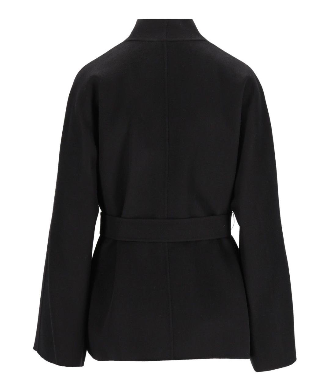 MAX MARA STUDIO Черное шерстяное пальто, фото 2