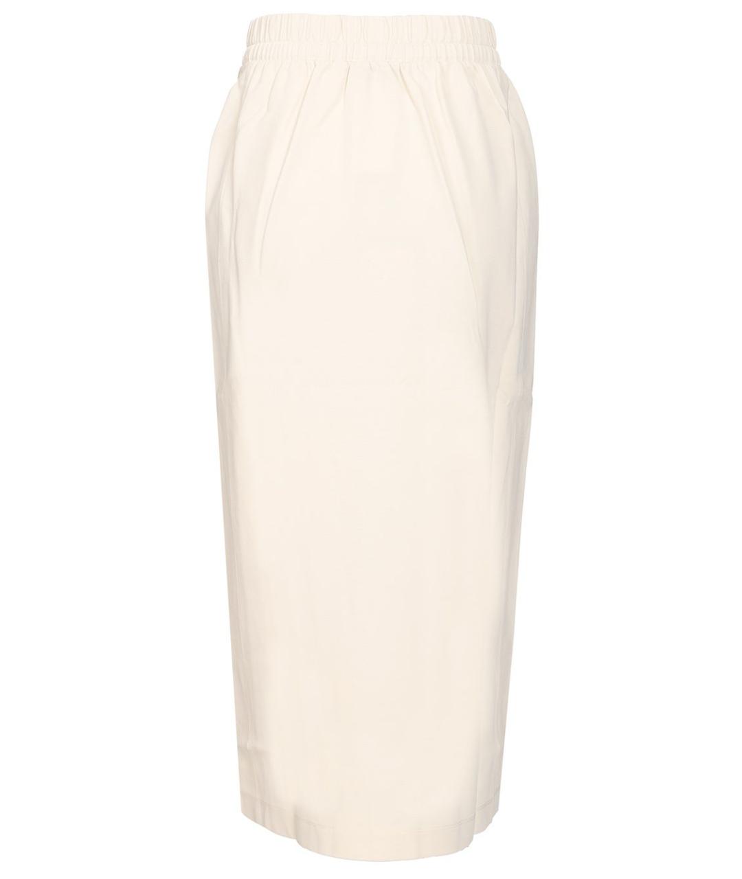 WEEKEND MAX MARA Белая лиоцелл юбка миди, фото 2