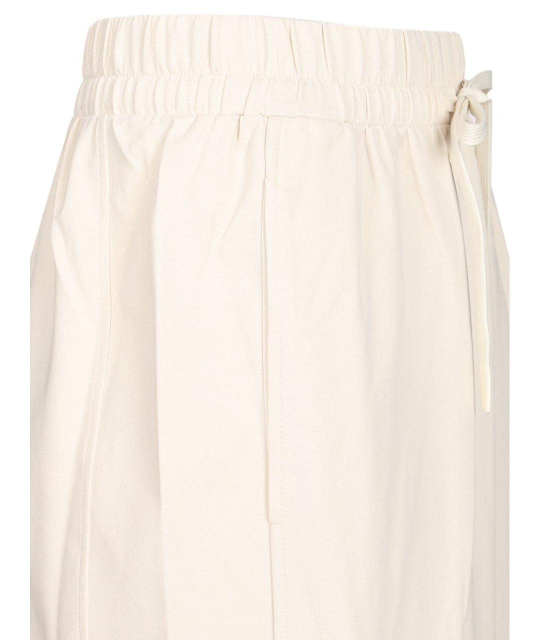 WEEKEND MAX MARA Белая лиоцелл юбка миди, фото 4