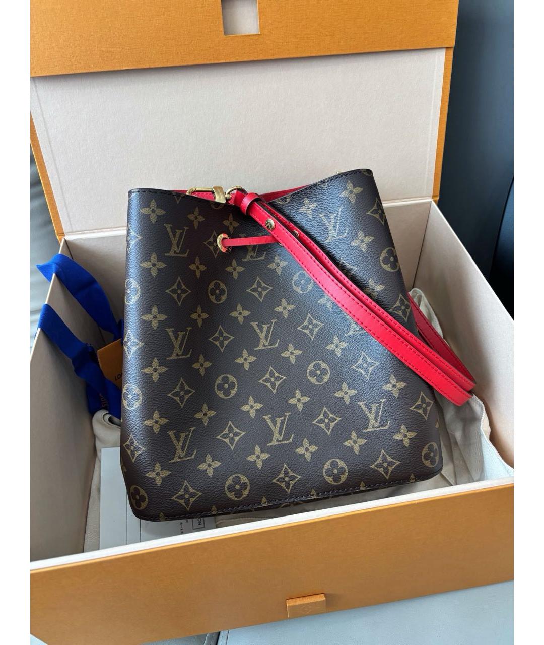 LOUIS VUITTON Коричневая канва сумка через плечо, фото 3