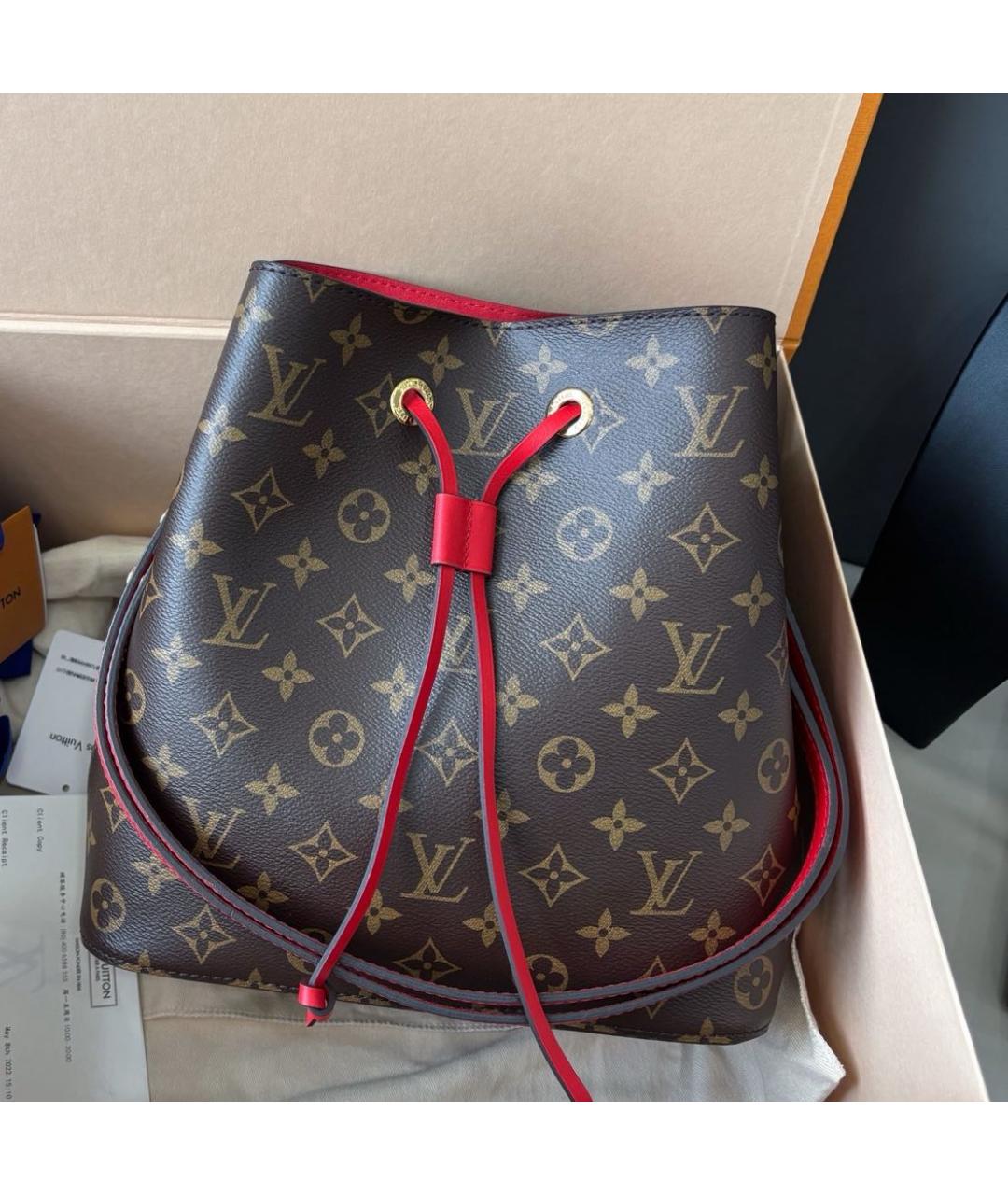 LOUIS VUITTON Коричневая канва сумка через плечо, фото 9