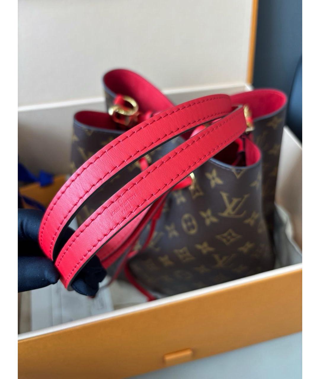 LOUIS VUITTON Коричневая канва сумка через плечо, фото 5