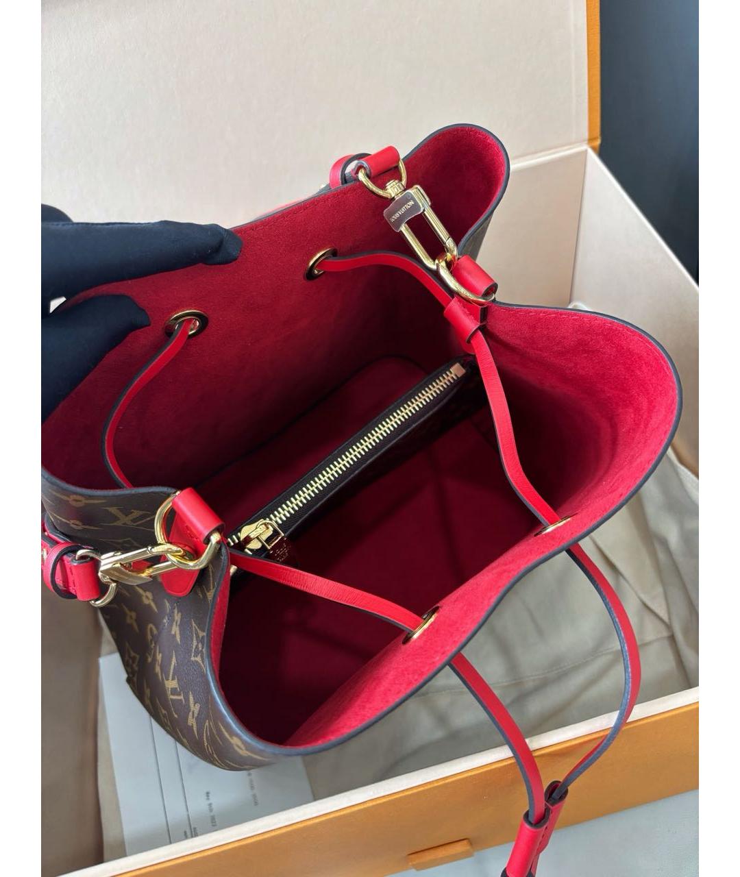 LOUIS VUITTON Коричневая канва сумка через плечо, фото 8