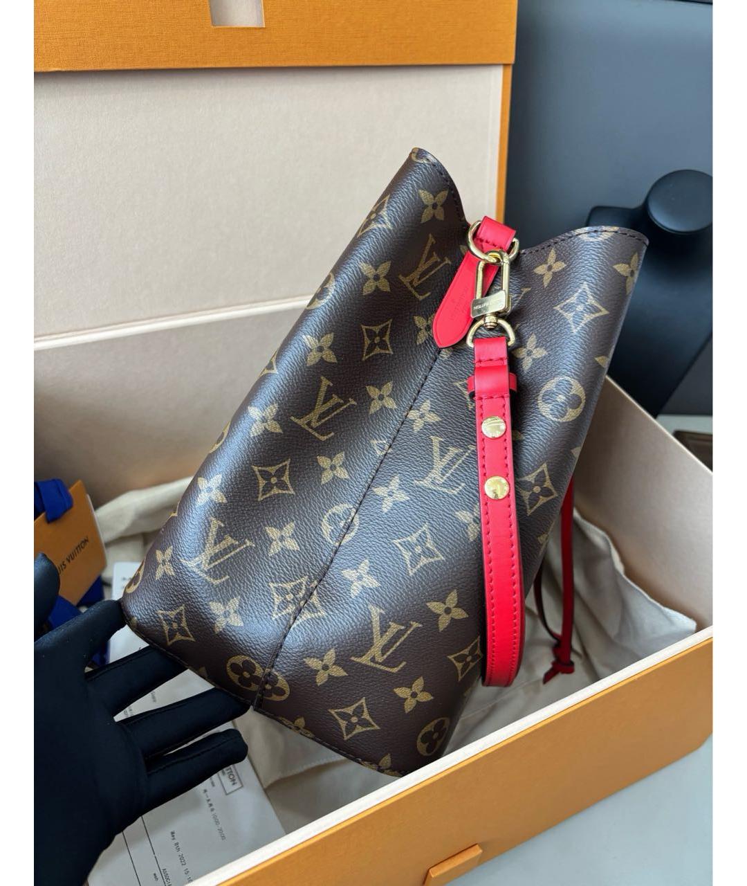 LOUIS VUITTON Коричневая канва сумка через плечо, фото 4